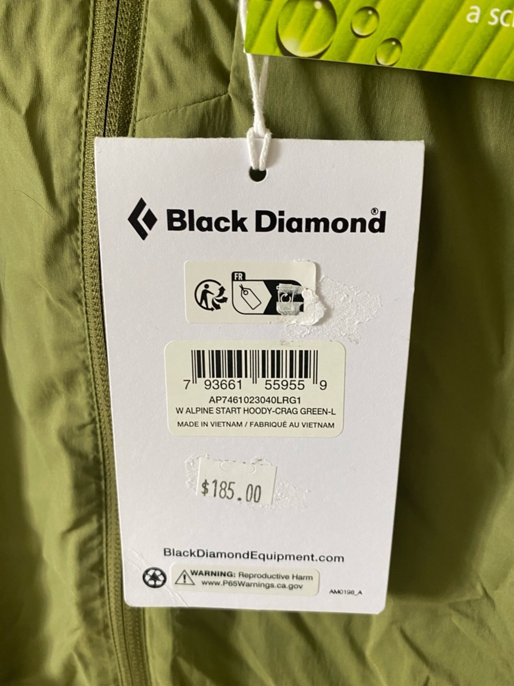 Black Diamond Olive Green Alpine Start Hoody - Picture 3 of 6